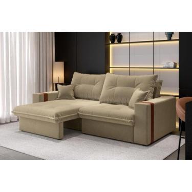 Imagem de Sofá-cama Retrátil Reclinável 3 Lugares Linho 2,00m Ipanema - CIALAR M