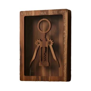 Imagem de Porta Rolhas De Vinho e Espumante Quadro De Parede Retangular Decorati