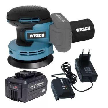 Imagem de Lixadeira Roto Orbital A Bateria 18v 4ah Wesco Ws2302 Bivolt, Bivolt