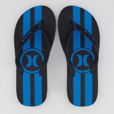 Imagem de Chinelo Hurley Icon Preto e Azul-Masculino