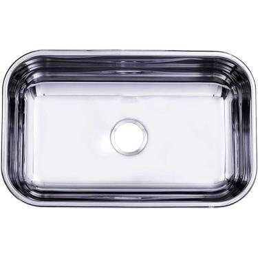 Imagem de Cuba Inox Tecnocuba n°2 funda 14 cm prof (56x34x14) aço inox 430 Acabamento Polido
