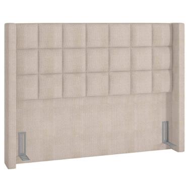 Imagem de Cabeceira Cama Box Casal 140cm Pisa P02 Linho Bege Cru - Mpozenato
