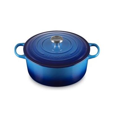 Imagem de PANELA REDONDA LE CREUSET SIGNATURE 26CM EM FERRO FUNDIDO ESMALTADO AZURE BLUE