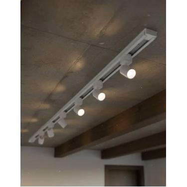 Imagem de Kit Trilho Spot LED 1,5m com 6 Spots 7w Led Integrado Minimalista Sofi