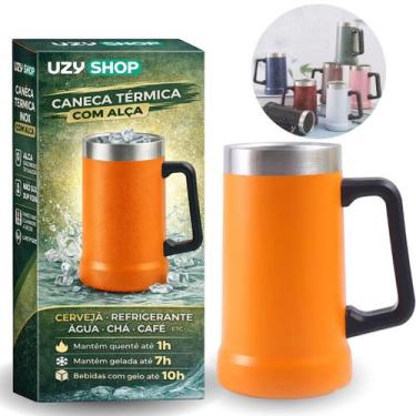 Imagem de Caneca Térmica 700ml Parede Dupla Inox a Vácuo Conserva Temperatura Qu