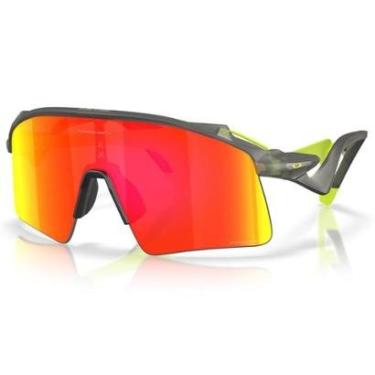 Imagem de Óculos de Sol Oakley Stunt Wing Matte Grey Smoke Prizm Ruby-Masculino