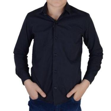 Imagem de Camisa Social Infantil Ogochi Essencial Slim Masculina-Masculino