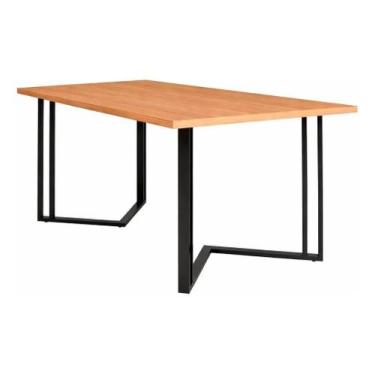 Imagem de Mesa jantar 160x80 estilo industrial paris decor mobilia 77 freijo