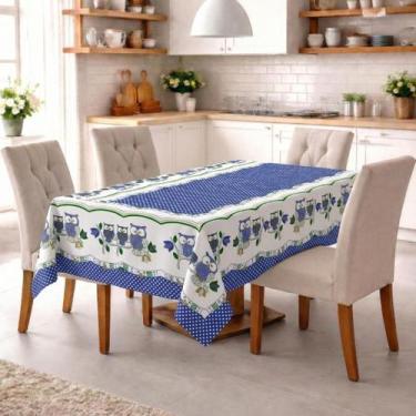 Imagem de Kit 2 Toalhas para Mesa Retangular Estampada Oxford para 6 Cadeiras 2,