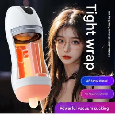 Imagem de Masturbador Masculino Elétrico Vários Modos de Sucção e Vibração, Pote