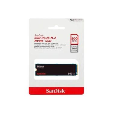 Imagem de SSD Sandisk Plus 500GB NVMe M.2 2280 ate 2400MB/s