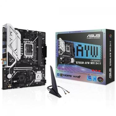 Imagem de Placa Mãe Asus B760M-AYW WIFI D4 II, Chipset B760, Intel LGA 1700, mAT