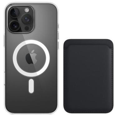 Imagem de Capa Capinha Mag + Carteira Indução Magnética Compatível iPhone 16 Pro
