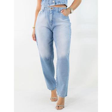 Imagem de Calça Feminina Jeans Ballon Delavê Cintura Alta Anticorpus-Feminino
