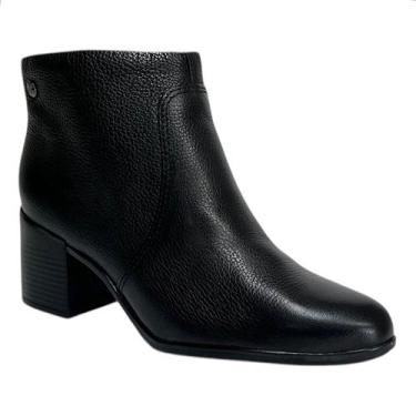 Imagem de Bota Bottero Cano Baixo Salto Bloco em Couro 346901 Preto, Preto, 36