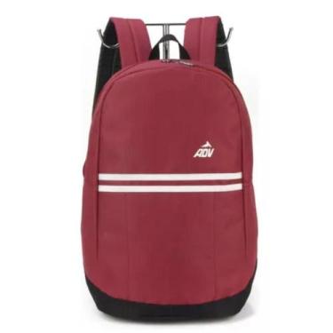 Imagem de Mochila Escolar Grande Juvenil Costas Reforçada Adv Vinho