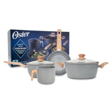 Imagem de OSTER JOGO DE PANELAS E LEITEIRA MARBLE EDITION DARK GREY – 4 PEÇAS COM REVESTIMENTO CERÂMICO ANTIADERENTE, ALÇAS EM SILICONE ANTITÉRMICO E BASE COMPATÍVEL COM INDUÇÃO