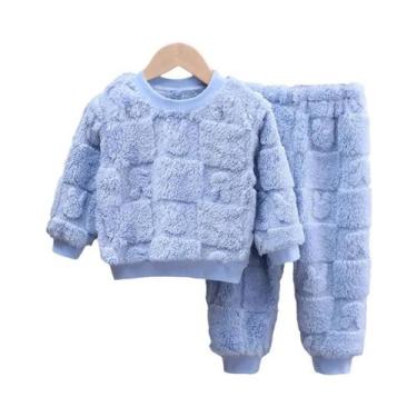 Imagem de Pijamas De Flanela Para Meninas E Meninos, Conjuntos De Camisas De Man