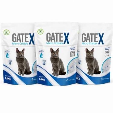 Imagem de Silica Gato Cristais Gatex Micro 1,4kg Areia Antiodor Oferta -