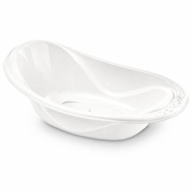 Imagem de Banheira Bebe Branco Segura Resistente 20 Litros Saboneteira - Adoleta
