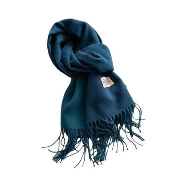 Imagem de Cachecol Feminino De Caxemira Quente Para Inverno, Estilo Coreano, Tri