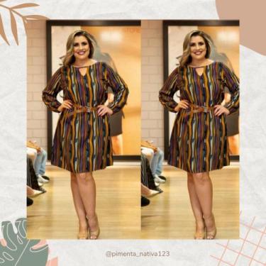 Imagem de Vestido Plus size de viscose - Cosma