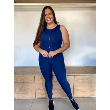 Imagem de Macacão feminino moda fitness - Camboriú , Azul, P
