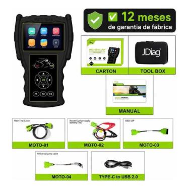 Imagem de Scanner Diagnostico Obd2 Motocicletas Jdiag M100 Pro 5 Cabos proficion