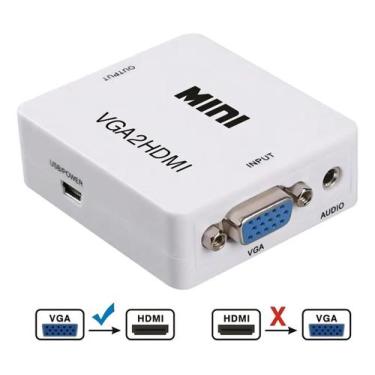 Imagem de Mini Conversor Vga Para Hdmi 1080p C Áudio Ccvh1k Exbom