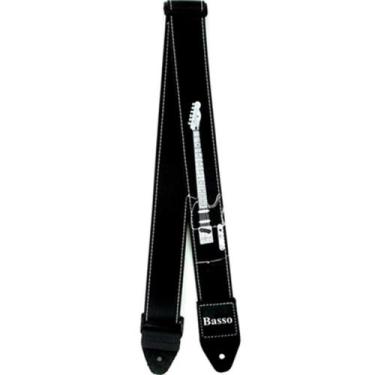 Imagem de Alça Para Guitarra Preta Regulável 431.sf-33 Basso Straps