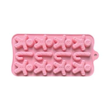 Imagem de Molde De Silicone Para Homem De Gengibre Com 12 Furos Para Decoração D