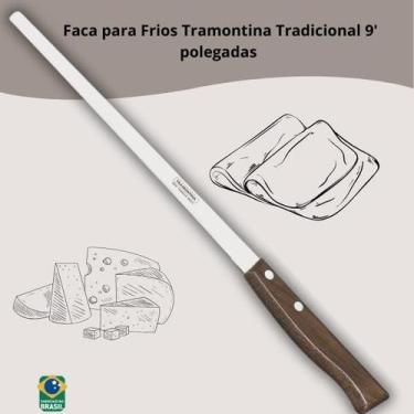 Imagem de Faca Tramontina Tradicional 9 para Fiambres  Lâmina em Aço Inox