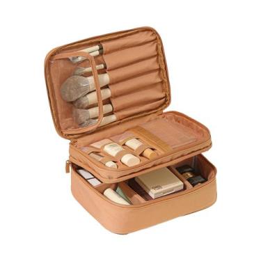 Imagem de Bolsa De Maquiagem Unissex Impermeável Em Tecido Oxford Para Viagem, C