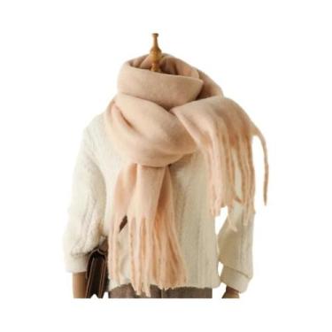 Imagem de Cachecol De Inverno Em Cashmere Para Homens E Mulheres, Quente, Sólido
