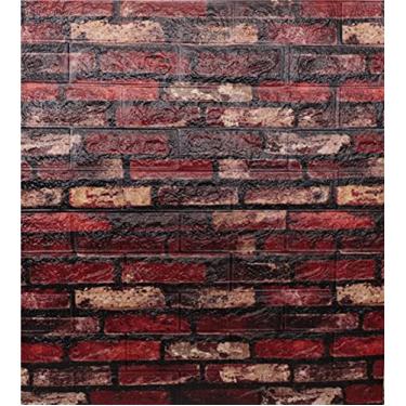 Imagem de WSWJDW Papel de parede 3D autoadesivo à prova d'água Fundo de TV Papel de parede da sala de estar Papel de parede de tijolo da decoração do quarto, ZY011,70cmx77cm