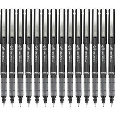Imagem de Pilot, Precise V7, canetas esferográficas de tinta líquida tampada, ponta fina de 0,7 mm, preta, pacote com 14