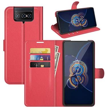 Imagem de Capa Capinha Carteira Asus Zenfone 8 Flip com Tela de 6.67" polegadas Case em Couro - Prote��o Premium (Vermelho)