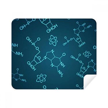 Imagem de Pano de limpeza de tela azul checal estrutura molecular ilustração 2 peças tecido de camurça