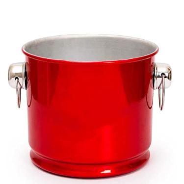 Imagem de Balde de Gelo e Cerveja Térmico em Alumínio 12L Grande - Vermelho Bright