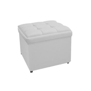 Imagem de Calçadeira Copenhague 100cm Solteiro Suede Branco Adj Decor