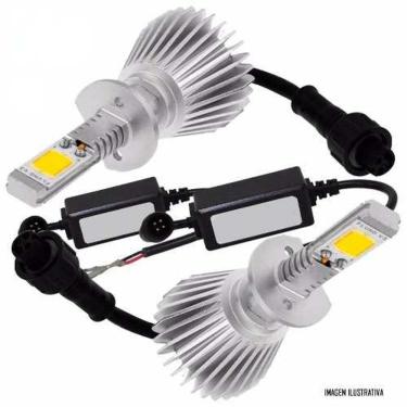 Imagem de Kit Lâmpada Super LED Headlight H3 6000K 12V e 24V 32W 2200LM Efeito Xenon