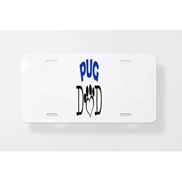 Imagem de Capa para placa de carro Dag Pug – Capa para placa de carro – Capa para placa de carro 15 x 30 cm