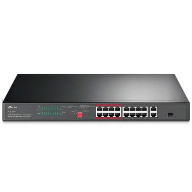 Imagem de Switch 16 Portas TP-Link TL-SL1218P - 16 Portas PoE - 2 Portas Gigabit - 1 Porta SFP