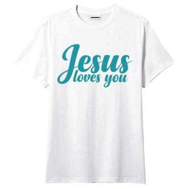 Imagem de Camiseta Evangélica Jesus Te Ama - King Of Print