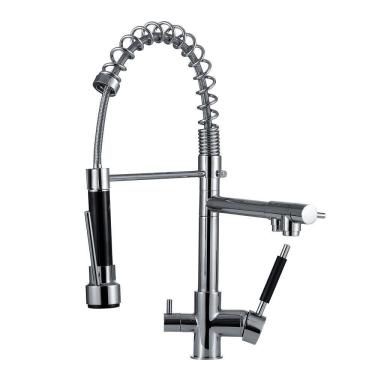 Imagem de Torneira Para Cozinha Gourmet Misturador Monocomando Entrada Filtro Munim Pingoo.casa - Prata