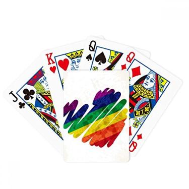 Imagem de DIYthinker Pintura Coração LGBT Arco-íris Poker Baralho Jogo de Mesa Presente