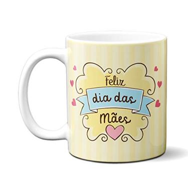 Imagem de Caneca Feliz Dia das Mães Amarelo Xícara Presente Criativo