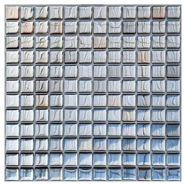 Imagem de Pastilha Adesiva Resinada Mini Cromada Kit 4 Placas Adesivo 3M