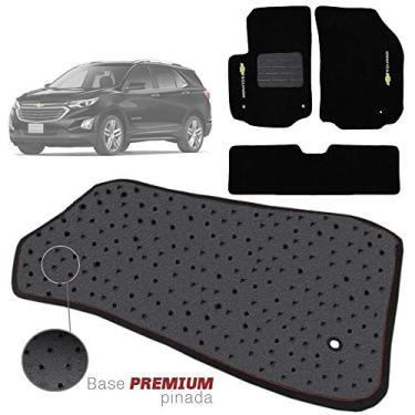 Imagem de Jogo de Tapete Carpete Pinado Compatível Com Equinox 2017 18 19 Impermeável Lavável Logo Bordado 5 Peças