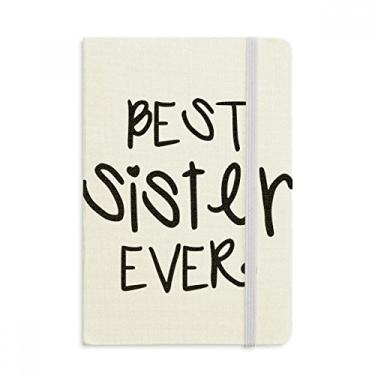 Imagem de Caderno com citações "Family Love Bless Best Sister" oficial de tecido rígido diário clássico